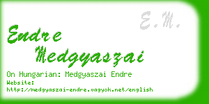 endre medgyaszai business card